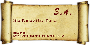 Stefanovits Aura névjegykártya
